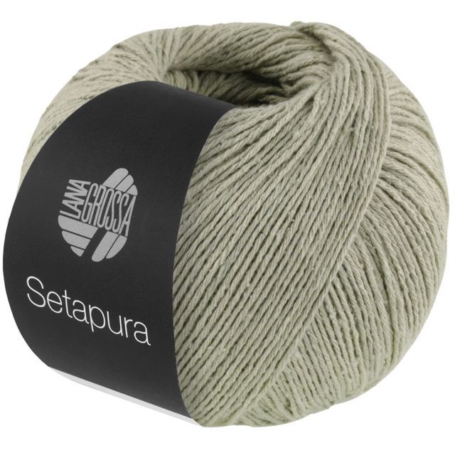 SETAPURA Silk Yarn  - Tea Green Col.14 - 50g Skein by Lana Grossa