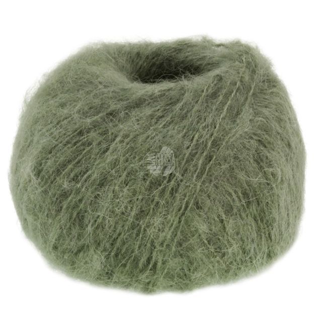 SETASURI BIG  Alpaca, Silk, Merino Blend - Greyish Green Col. 527 - 25g skein by Lana Grossa 