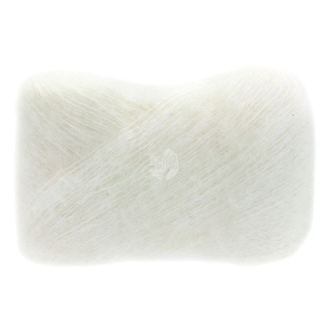 Setasuri - Alpaca, Silk Blend - White Col.1 - 25g Skein  by Lana Grossa