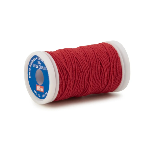 Elastic Thread  20m x 0.5mm - Red - Prym