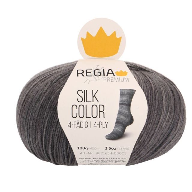 REGIA 4-Ply PREMIUM Silk Color 100g - Black