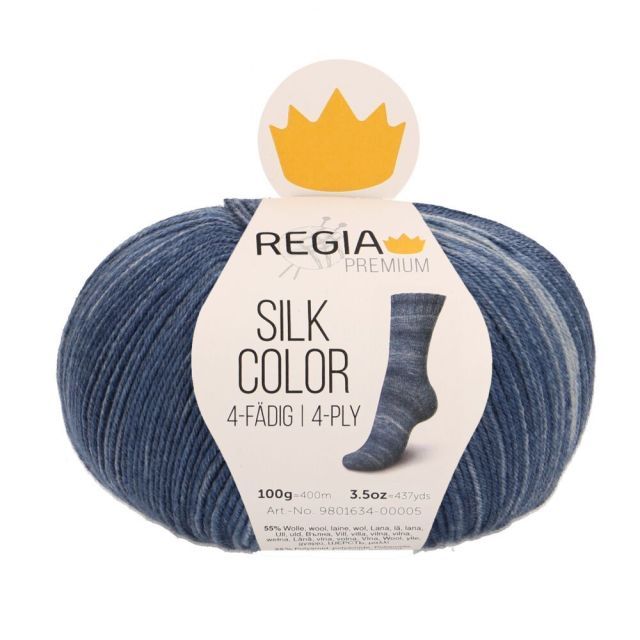 REGIA 4-Ply PREMIUM Silk Color 100g - Jeans