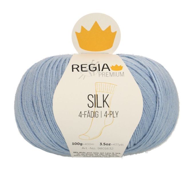 REGIA 4-Ply PREMIUM Silk 100g - Baby Blue