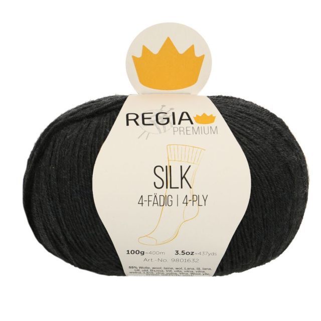 REGIA 4-Ply PREMIUM Silk 100g - Black