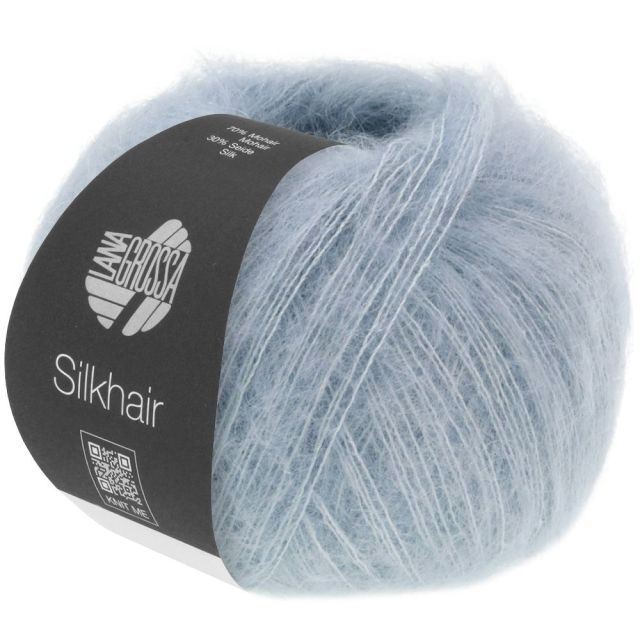 Silkhair - Mohair Silk Blend - Bluegrey Col. 196- 25g Skein by Lana Grossa