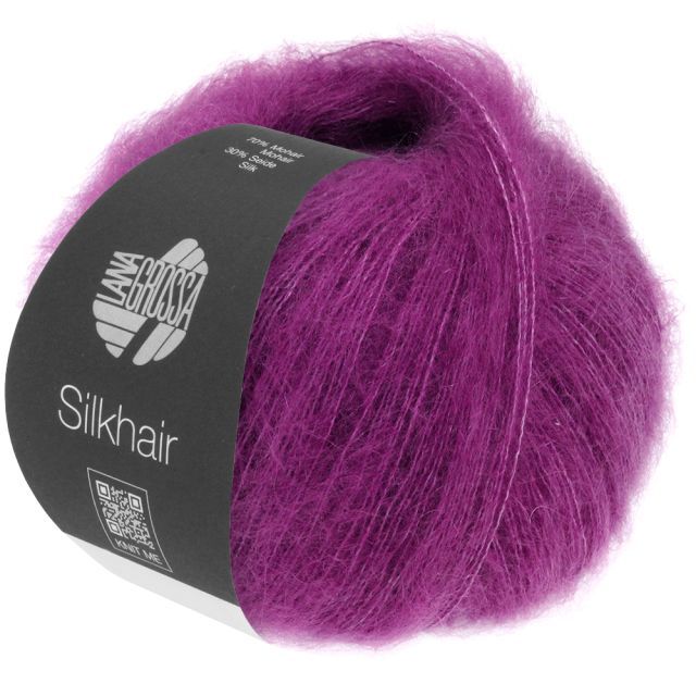 Silkhair - Mohair Silk Blend - Red Violet Col. 197 - 25g Skein by Lana Grossa