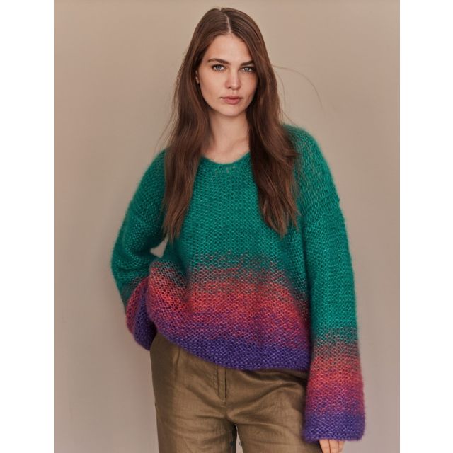 Gradient Pullover SILKHAIR Size 36-42  -  Knitting Pattern + Yarn Bundle - Lookbook 17 Design 10 LANA GROSSA