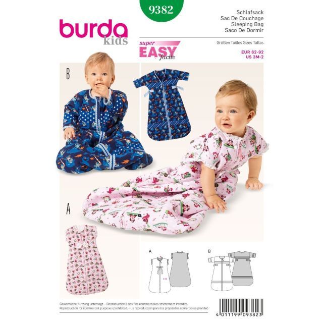 BURDA - 9382 - Sleep Sac for Babies