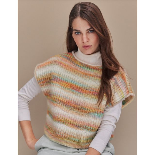 Brioche Slipover PICASSO Size 44-50 -  Knitting Pattern + Yarn Bundle by LANA GROSSA (Lookbook17 Design 13)