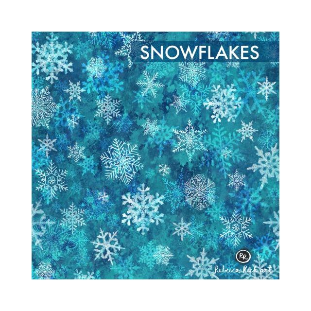 French Terry - Snowflakes by Rebecca Reck
