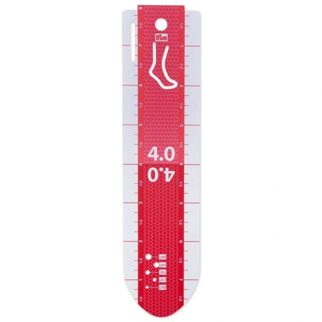 Prym - Sock Knitting Hand Gauge - Metric and Imperial