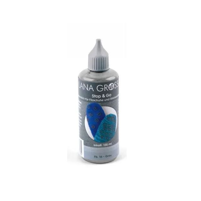 Stop and Go Liquid Latex for Socks 100ml by Lana Grossa  - Grey