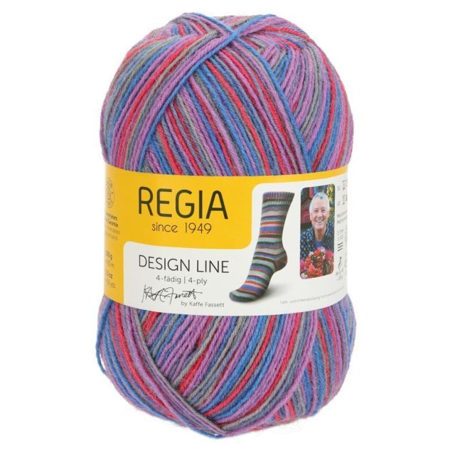 REGIA Design Line 4Ply 100g - Self Patterning Sock Yarn - Storm