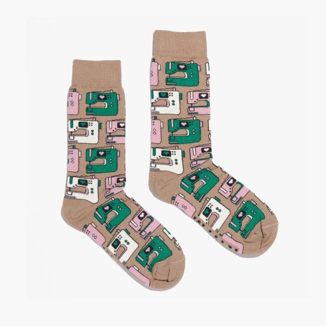 Sewing Machine Socks -by KATM (Size 7-11)