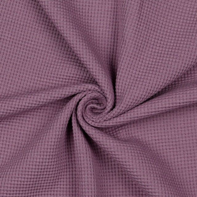 BOLT END - 175 CM - Organic Cotton  Waffle Knit Solid - Lavender col.44