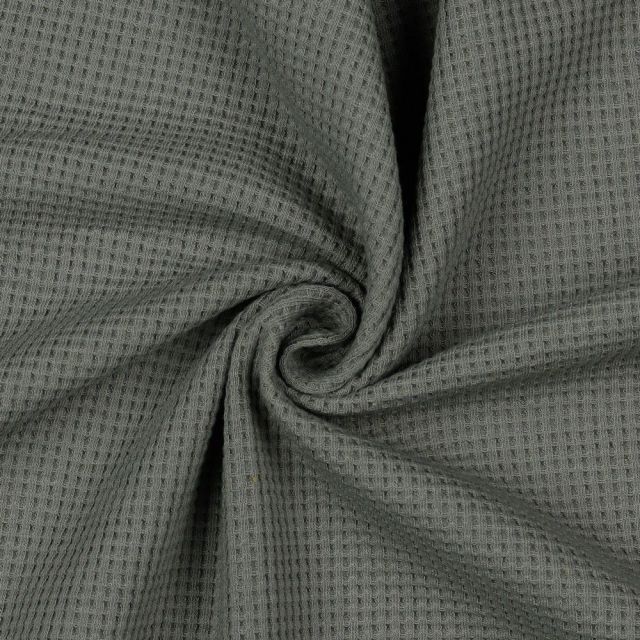 Organic Cotton  Waffle Knit Solid - Grey col.03