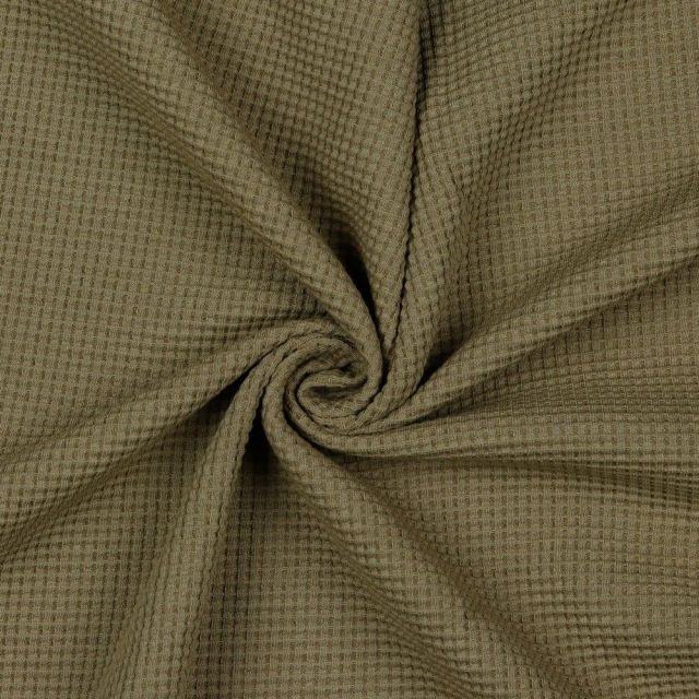 Organic Cotton Waffle Knit Solid - Taupe col.57