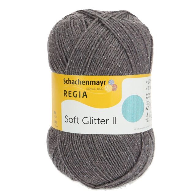 Regia Soft Glitter 4Ply 100g - Grey