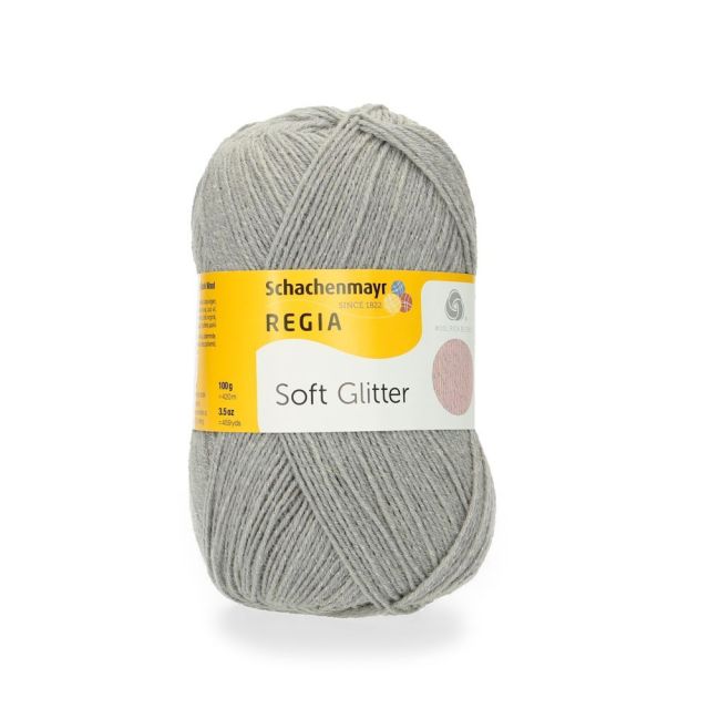 Regia Soft Glitter 4Ply 100g - Silverblue