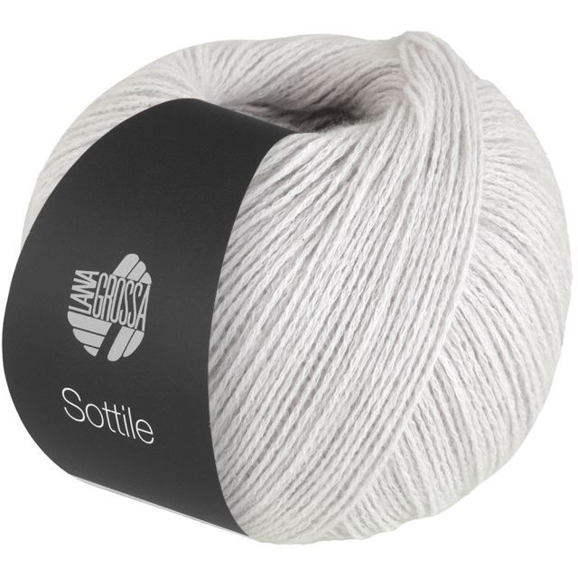SOTTILE - Cotton/Merino Blend Yarn - Silver Grey Col. 15 - 50g Skein by Lana Grossa
