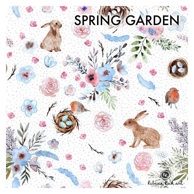 Jersey Knit Fabric - Spring Garden - Rebecca Reck