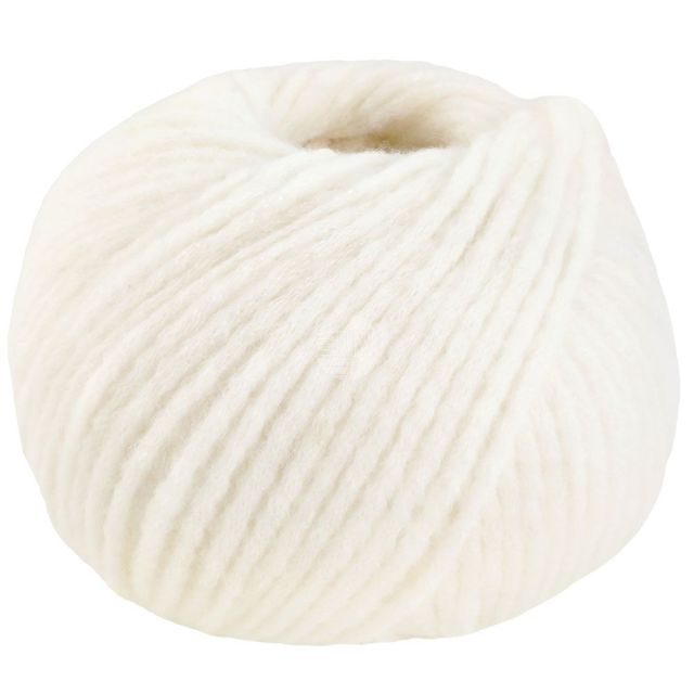 Spuma - Merino Tube Yarn - Natural White Col. 001 - 50g Skein by Lana Grossa