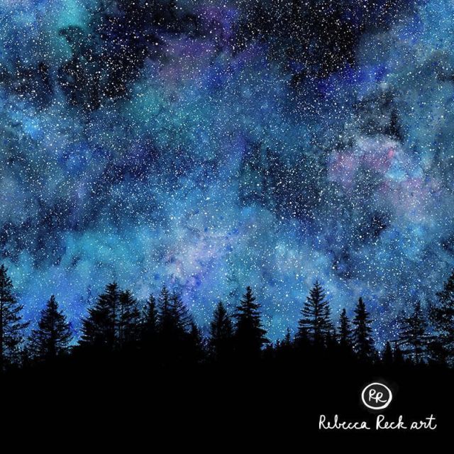 Cotton Woven - Starry Night  By Rebecca Reck