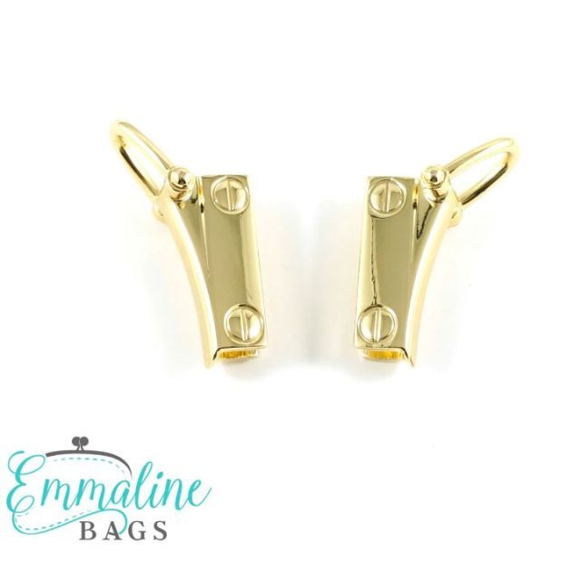 Emmaline Strap Clip with D-Ring (2 Pack) - Gold