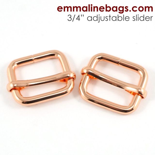 Adjustable Sliders - 18mm (3/4") 2 pieces - Rose Gold