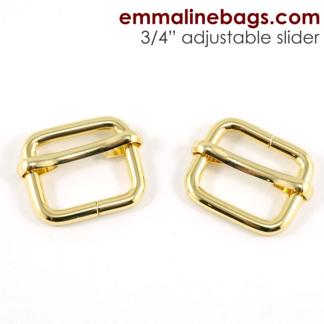 Adjustable Sliders - 18mm (3/4") 2 pieces - Gold