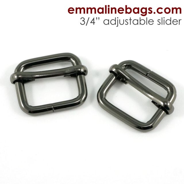 Adjustable Sliders - 18mm (3/4") 2 pieces - Gunmetal