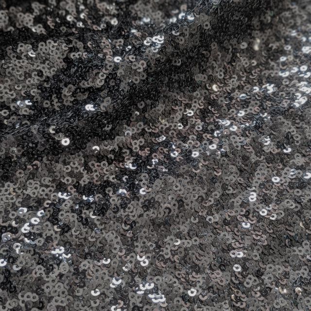 Stretch Sequin Fabric - Black