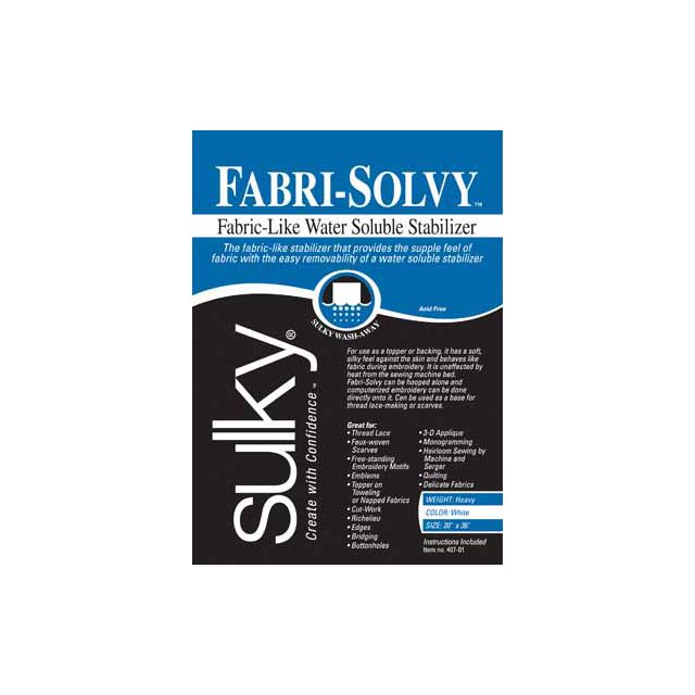 Water Soluble Stabilizer - Sulky - 20" x 36"