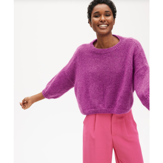 Drop Sleeve Sweater SUPERKID SETA Size 48/50 -  Knitting Pattern + Yarn Bundle by LANA GROSSA (Journal 69 Design 26)