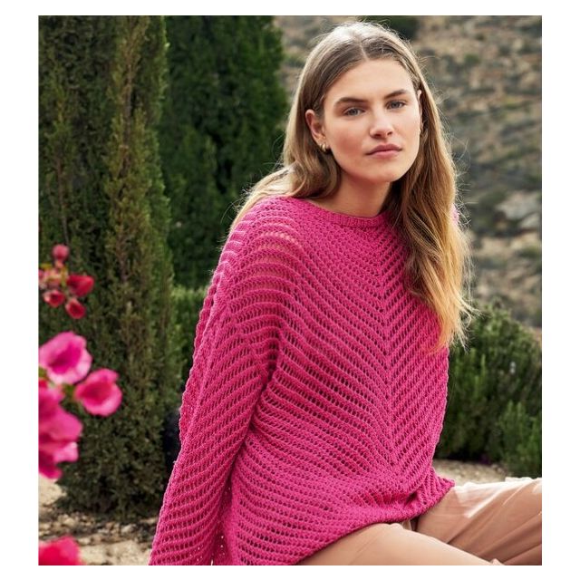 Pullover "Cotton Silk"  46/48 - Pattern+Yarn Bundle by LANA GROSSA (Journal 69 Design 41)