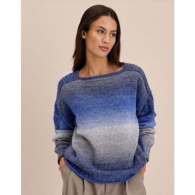 Sweater with shoulder details GOMITOLO Size 36-50 -  Knitting Pattern + Yarn Bundle by LANA GROSSA (Gomitolo 14 Design 17)