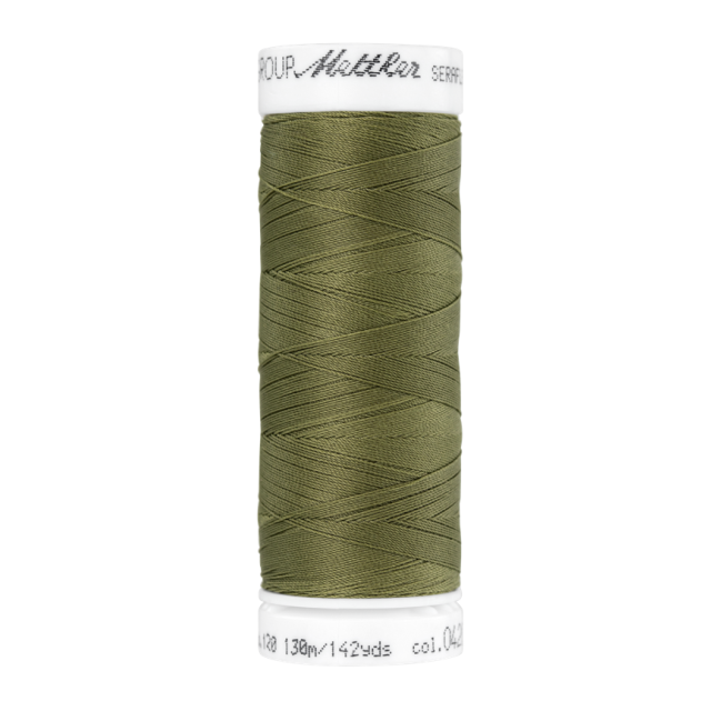 Elastic Thread "Seraflex" by Mettler 130m spool - Olive Drab Col.420
