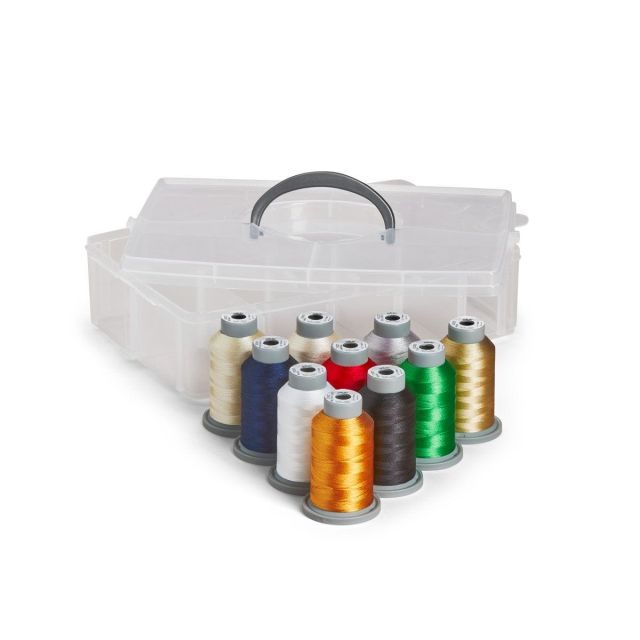Fil Tech Glide - "The Full Spread" Thread Collection with carrying case (10 Colors 1000m each)