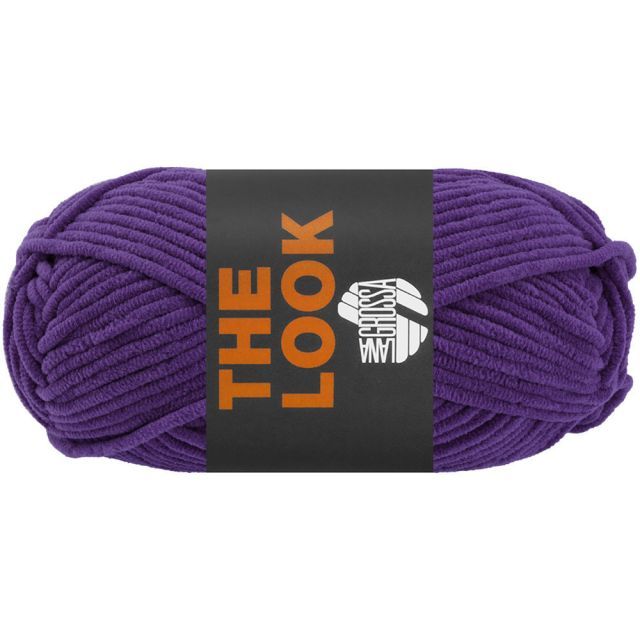 THE LOOK - Chenille Yarn Purple Col. 001 - 100g Skein by Lana Grossa
