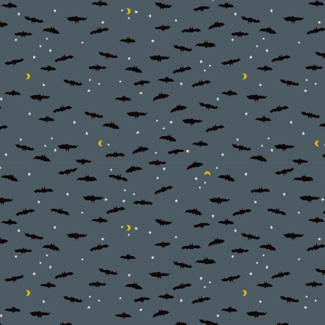 100% Cotton - Ruby Star Society "Tiny Fright" - Bats in the sky per 1/2m