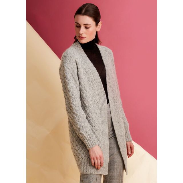 SIZE L/XL - Pattern and Yarn Bundle - Cardigan TOROSAY - Regia Premium Alpaca Soft 