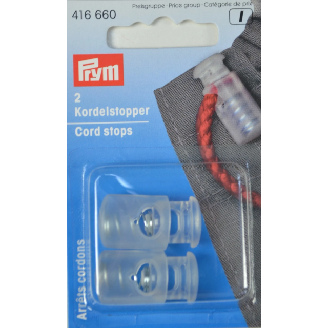 Plastic -  Transparent Cord Stopper - 1 hole