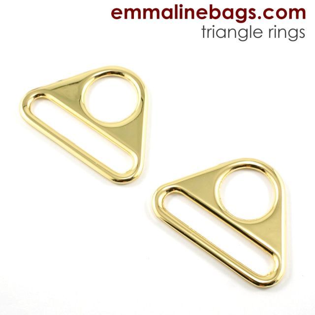 Triangle Rings: 1.5" (38 mm) (2 Pack) - Gold