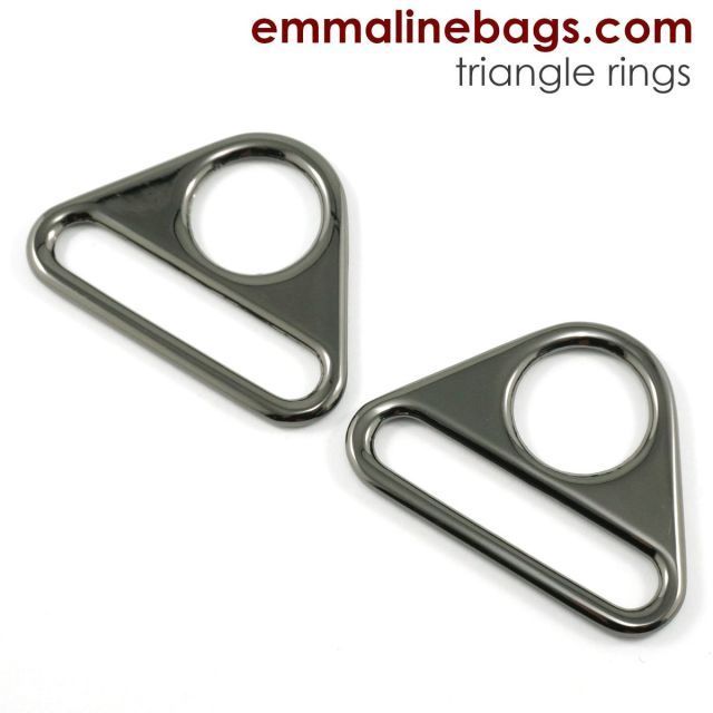 Triangle Rings: 1.5" (38 mm) (2 Pack) - Gunmetal