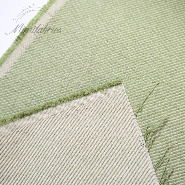 Two-Tone Twill Canvas Light Green