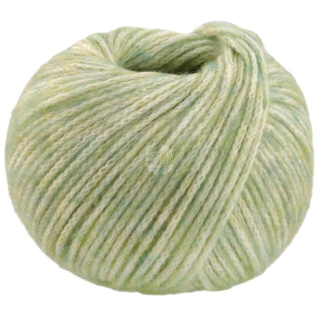 Twinny Bulky Chainette Yarn - Soft Beige/Light Green Col. 003- 50g Skein by Lana Grossa
