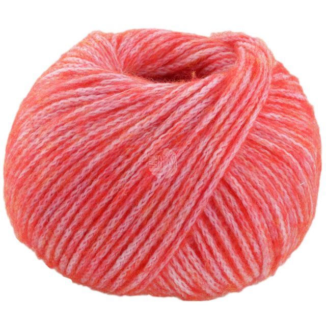 Twinny Bulky Chainette Yarn - Pink/Lobster  Col. 010  50g Skein by Lana Grossa