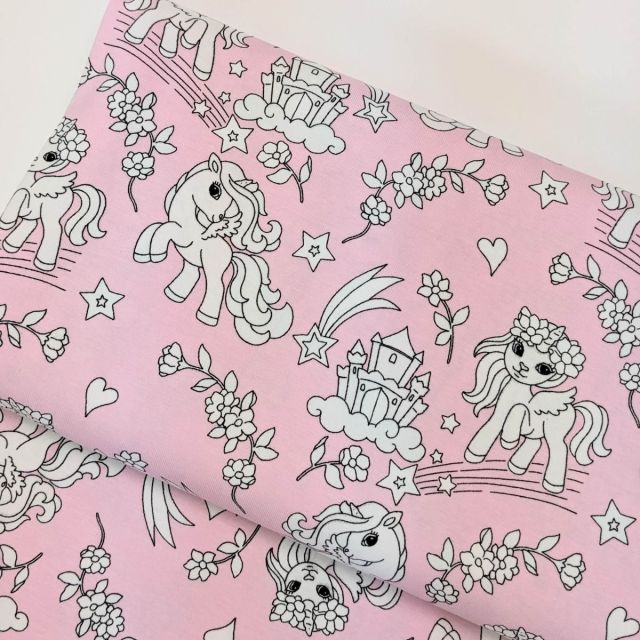 Jersey - Color Change in the Sun - Cute Unicorns on Pink