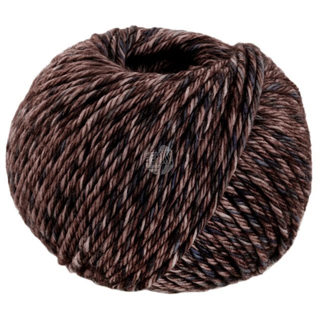 Vintage Chunky Merino Yarn Dark Grey/Beige Col. 1012 - 50g by Lana Grossa 