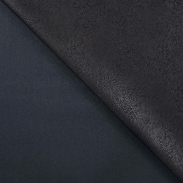 Vintage Look Faux Leather - Black Col. 069